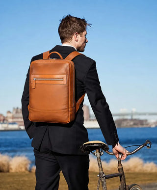 Bouletta MacBook / Laptop Backpack Marlow Leather Backpack Premium Koruma