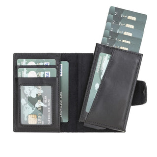 Bouletta Card Holder Black Mondello Leather Detachable Card Holder Premium Koruma