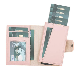 Bouletta Card Holder Pink Mondello Leather Detachable Card Holder Premium Koruma
