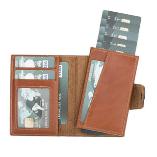 Bouletta Card Holder Tan Mondello Leather Detachable Card Holder Premium Koruma