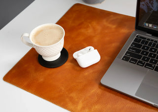 Bouletta Desk Mat Natural Leather Desk Mat Large Premium Koruma