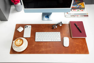 Bouletta Desk Mat Natural Leather Desk Mat Medium Premium Koruma