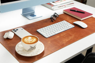 Bouletta Desk Mat Natural Leather Desk Mat Medium Premium Koruma