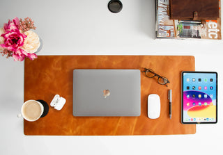 Bouletta Desk Mat Natural Leather Desk Mat Medium Premium Koruma