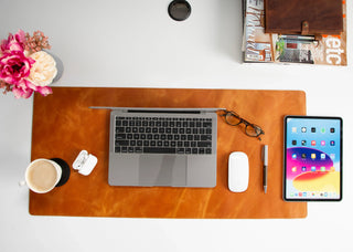 Bouletta Desk Mat Natural Leather Desk Mat Medium Premium Koruma
