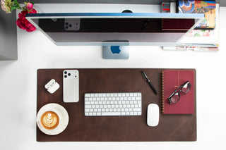 Bouletta Desk Mat Natural Leather Desk Mat Medium Premium Koruma