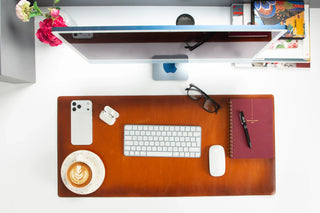 Bouletta Desk Mat Natural Leather Desk Mat Medium Premium Koruma