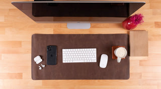 Bouletta Desk Mat Natural Leather Desk Mat Medium Premium Koruma