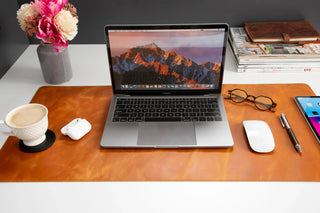 Bouletta Desk Mat Brown Natural Leather Desk Mat Medium Premium Koruma
