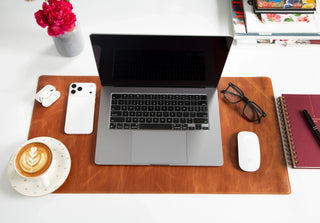 Bouletta Desk Mat Natural Leather Desk Mat Small Premium Koruma