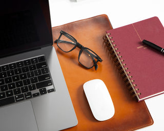 Bouletta Desk Mat Natural Leather Desk Mat Small Premium Koruma
