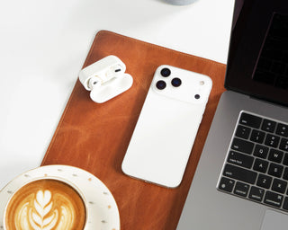 Bouletta Desk Mat Natural Leather Desk Mat Small Premium Koruma
