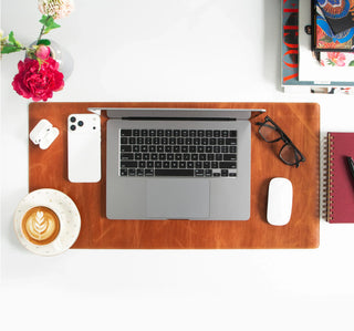 Bouletta Desk Mat Natural Leather Desk Mat Small Premium Koruma