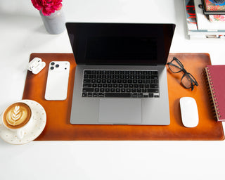 Bouletta Desk Mat Natural Leather Desk Mat Small Premium Koruma