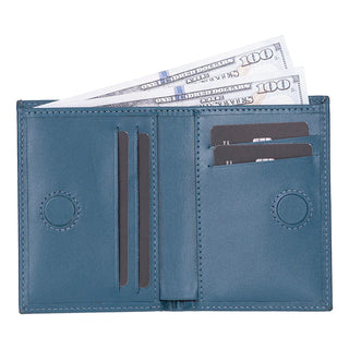 Bouletta Men Wallet Blue Nigra Leather Men's Wallet Premium Koruma