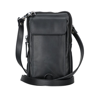 Bouletta Cell Phone Crossbody Bag Black Nino Leather Crossbody Bag Premium Koruma