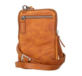 Bouletta Cell Phone Crossbody Bag Golden Tan Nino Leather Crossbody Bag Premium Koruma