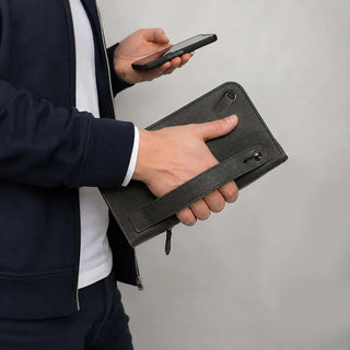 Bouletta Men's Handbag Novarco Leather Clutch Handbag Premium Koruma