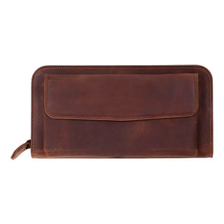 Bouletta Men's Handbag Saddle Brown Novarco Leather Clutch Handbag Premium Koruma