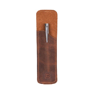 Bouletta Pen Pouch Saddle Brown Ominex Leather Pen Pouch Premium Koruma