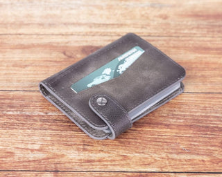 Bouletta Card Holder Gray Oscar Leather Card Holder Premium Koruma