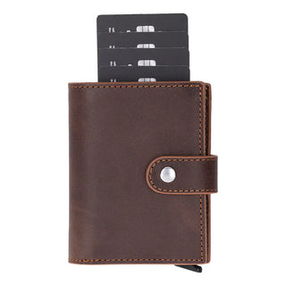 Bouletta Card Holder Palermo Mechanical Leather Card Holder Premium Koruma