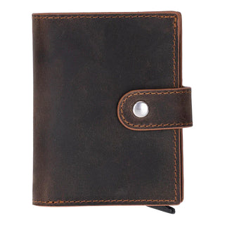 Bouletta Card Holder Palermo Mechanical Leather Card Holder Premium Koruma