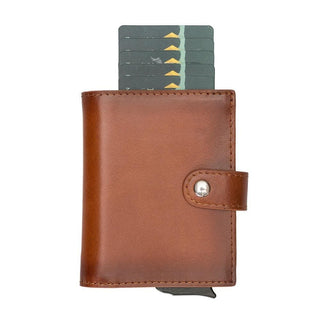 Bouletta Card Holder Palermo Mechanical Leather Card Holder Premium Koruma