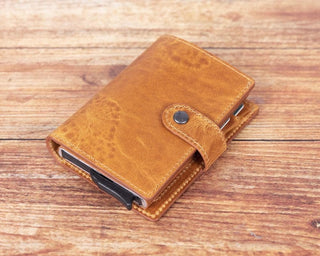 Bouletta Card Holder Palermo Mechanical Leather Card Holder Premium Koruma