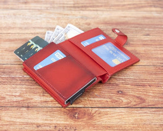 Bouletta Card Holder Palermo Mechanical Leather Card Holder Premium Koruma