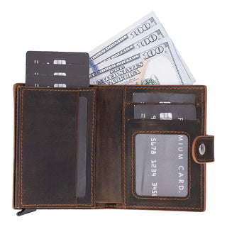 Bouletta Card Holder Palermo Mechanical Leather Card Holder Premium Koruma