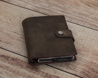 Bouletta Card Holder Palermo Mechanical Leather Card Holder Premium Koruma