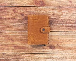 Bouletta Card Holder Palermo Mechanical Leather Card Holder Premium Koruma