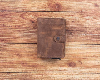 Bouletta Card Holder Palermo Mechanical Leather Card Holder Premium Koruma