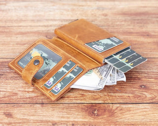 Bouletta Card Holder Palermo Mechanical Leather Card Holder Premium Koruma