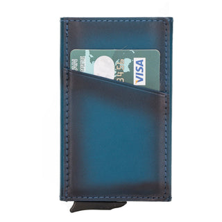 Bouletta Card Holder Palermo Mechanical Leather Card Holder Premium Koruma