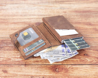Bouletta Card Holder Palermo Mechanical Leather Card Holder Premium Koruma