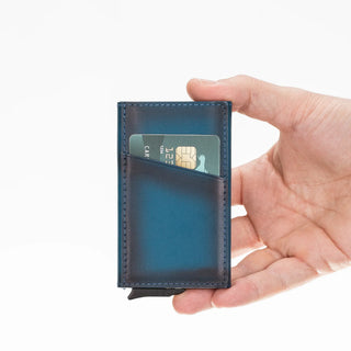 Bouletta Card Holder Palermo Mechanical Leather Card Holder Premium Koruma