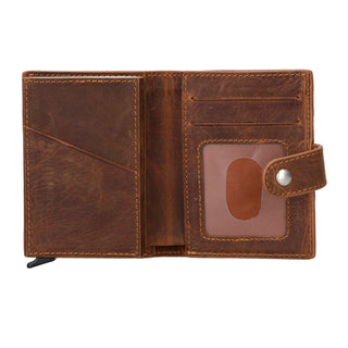 Bouletta Card Holder Palertag Zip Mechanical Leather Card Holder with AirTag Slot Premium Koruma