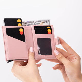 Bouletta Card Holder Palertag Zip Mechanical Leather Card Holder with AirTag Slot Premium Koruma