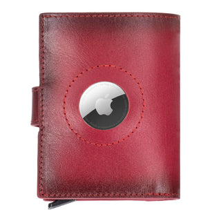 Bouletta Card Holder Palertag Zip Mechanical Leather Card Holder with AirTag Slot Premium Koruma
