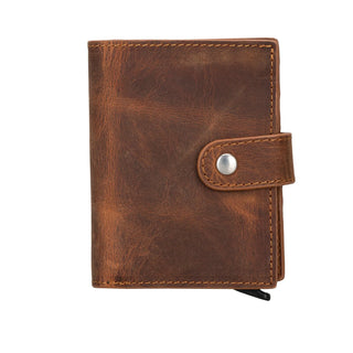 Bouletta Card Holder Palertag Zip Mechanical Leather Card Holder with AirTag Slot Premium Koruma