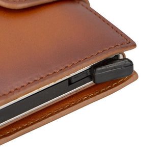 Bouletta Card Holder Palertag Zip Mechanical Leather Card Holder with AirTag Slot Premium Koruma