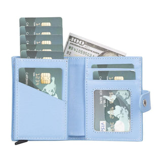 Bouletta Card Holder Jade Palertag Zip Mechanical Leather Card Holder with AirTag Slot Premium Koruma