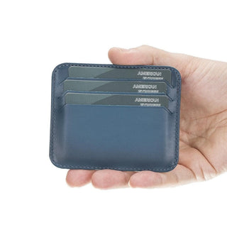 Bouletta Card Holder Blue Pedro Slim Leather Card Holder Premium Koruma