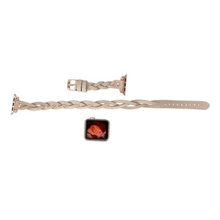 Bouletta Watch Band Peggy Ferro Leather Double Tour Apple Watch Band with Rose Gold Trok Premium Koruma