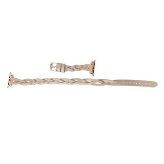 Bouletta Watch Band Peggy Ferro Leather Double Tour Apple Watch Band with Rose Gold Trok Premium Koruma