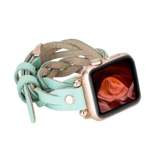 Bouletta Watch Band Frost / 40 / 41 / 42mm Peggy Ferro Leather Double Tour Apple Watch Band with Rose Gold Trok Premium Koruma