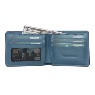 Bouletta Men Wallet Blue Pier Leather Men's Wallet Premium Koruma