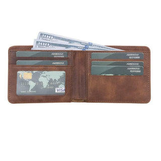 Bouletta Men Wallet Brown Pier Leather Men's Wallet Premium Koruma
